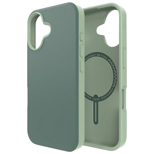 Étui rigide ajusté SoHo Snap de ZAGG avec MagSafe pour iPhone 16 - Vert
