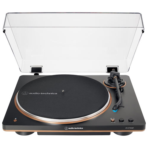 Tourne-disque à entraînement par courroie AT-LP70XBT-BZ d'Audio Technica - Noir/Bronze