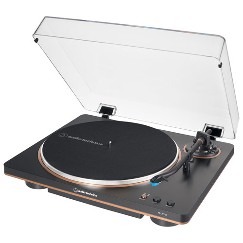 Tourne-disque à entraînement par courroie AT-LP70X-BZ d'Audio Technica - Noir/Bronze
