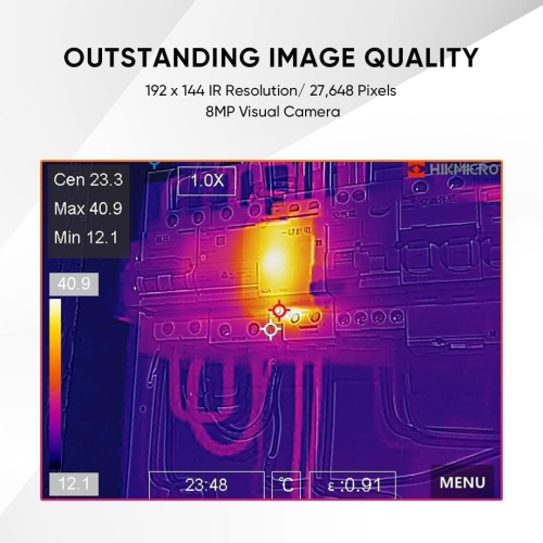 Refurbished(Excellent)- HIKMICRO Pocket 1, 192 x 144 IR Resolution Thermal Imaging Camera with 8MP Visual Camera, 25 Hz, Wi-Fi, 3.5" Touch Screen