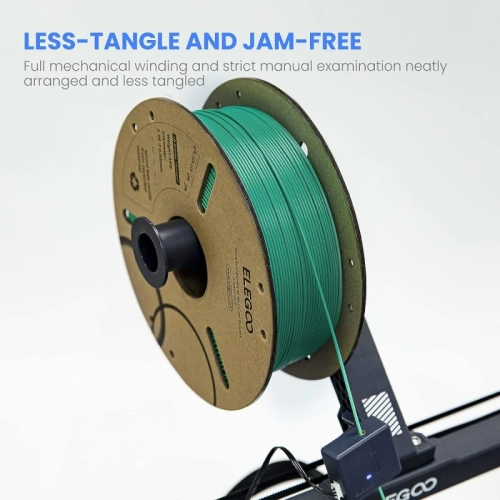 PLA Filament 1.75mm Black 1KG - Dimensional Accuracy +/- 0.02mm, Cardboard Spool, Fits Most FDM 3D Printers