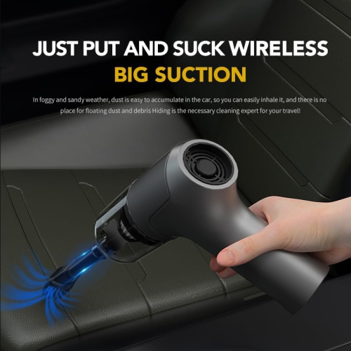 KUNOVA Handheld Vacuum Car Vacuum Cleaner, Lightweight Cordless Hand Vacuum 2 in 1 Portable Vacuum & Blower Powerful Dust Buster Wireless Vacuum