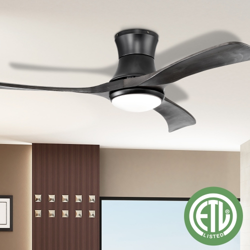 Costway 52 Inches Ceiling Fan with LED Light, Remote Control,6 Wind Speeds and 8H Timer