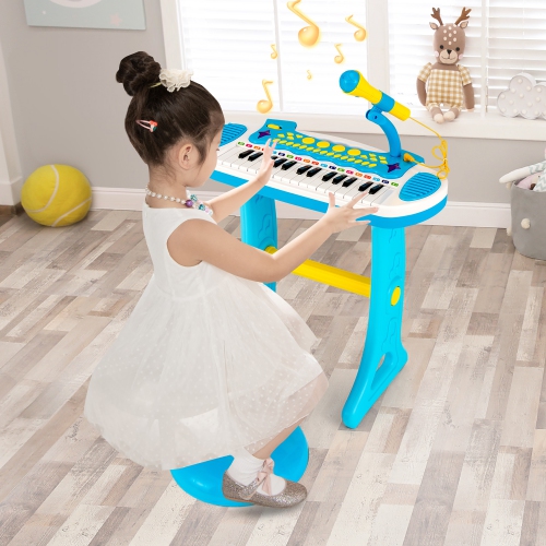 Costway 31 Key Kids Piano Keyboard Toy Toddler Musical Instrument w/ Microphone
