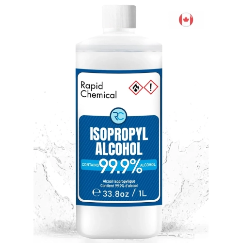 99% Isopropyl Alcohol - USP Grade 1L - Made in Canada - 99.9% Isopropyl Rubbing Alcohol for Electronics and Surface Cleaning