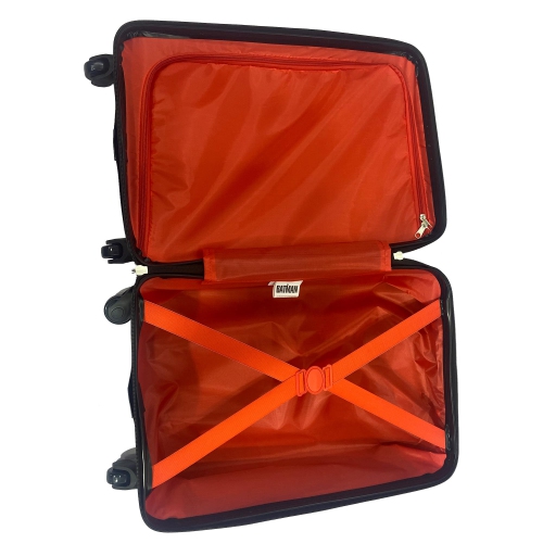 Fast Forward Batman Black Luggage 20 Inches Hard-Sided Tween Spinner Carry-On Travel Trolley Rolling Suitcase for Kids