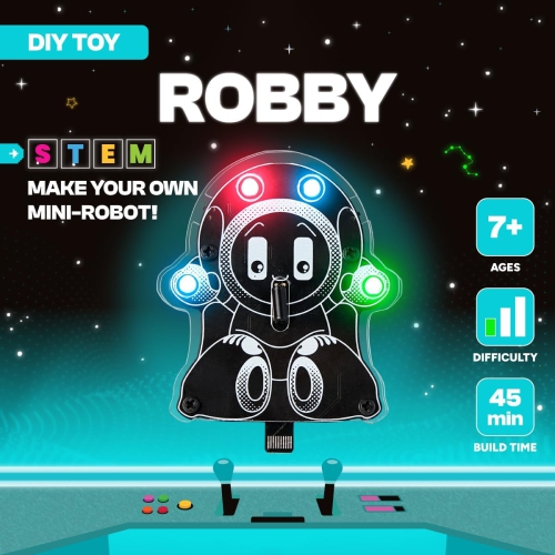 CircuitMess Wacky Robots Robby - Kids STEM Adventure Toys Electronics Kit - Science Kit & Robotics Kit - Engineering Kit with STEM Activity Kits for
