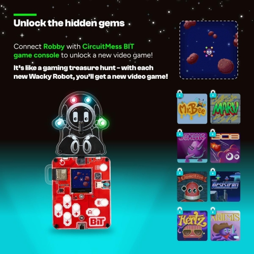 CircuitMess Wacky Robots Robby - Kids STEM Adventure Toys Electronics Kit - Science Kit & Robotics Kit - Engineering Kit with STEM Activity Kits for