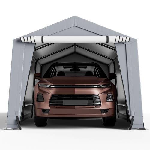 Costway 10.2' X 20.4' Heavy-Duty Carport Car Canopy Shelter Outdoor Portable Garage Door
