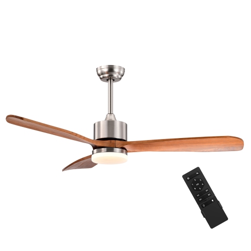 Costway 52" Ceiling Fan with LED Light Reversible Ceiling Fan w/ Adjustable Temperature