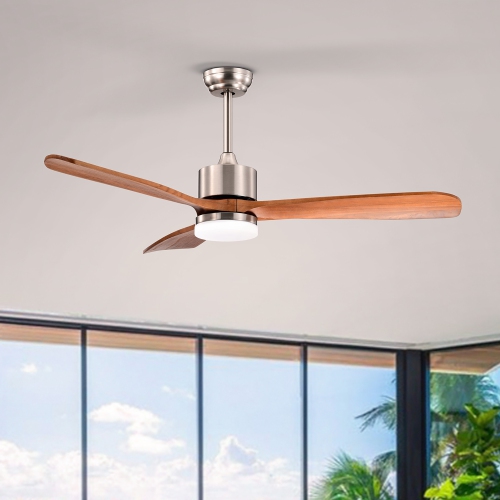 Costway 52" Ceiling Fan with LED Light Reversible Ceiling Fan w/ Adjustable Temperature