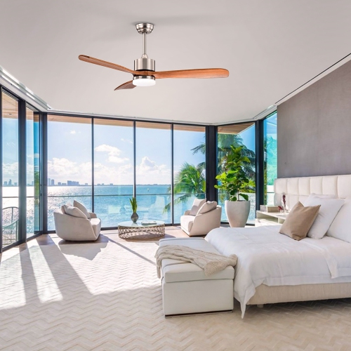 Costway 52" Ceiling Fan with LED Light Reversible Ceiling Fan w/ Adjustable Temperature