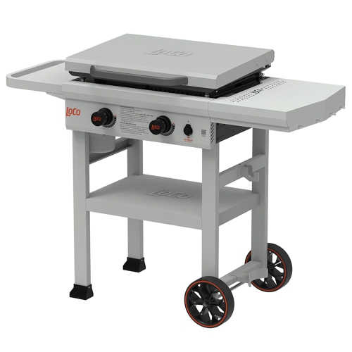 LOCO COOKERS  2-Burner Smarttemp Griddle Outdoor Flat Top Propane Gas Grill, 26"