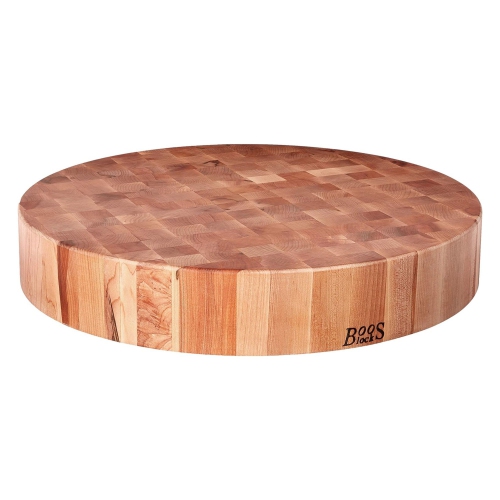 John Boos Medium Maple Wood End Grain Cutting Board for Kitchen, 24" x 24" x 4"