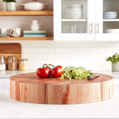 John Boos Medium Maple Wood End Grain Cutting Board for Kitchen, 24" x 24" x 4"