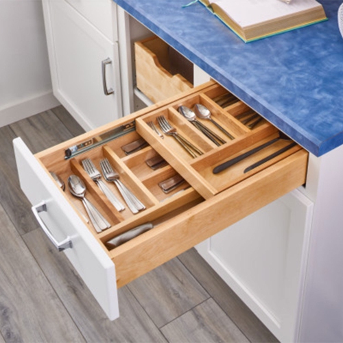 Rev-A-Shelf 4WTCD-21HSC-1 18 Inch Tiered Cutlery Drawer Organizer w/ Soft Close