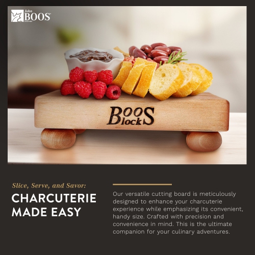 John Boos – petite planche à découper à grain en érable pour cuisine, 9 x 9 x 1,5 po