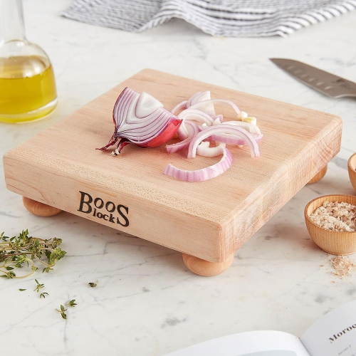 John Boos – petite planche à découper à grain en érable pour cuisine, 9 x 9 x 1,5 po