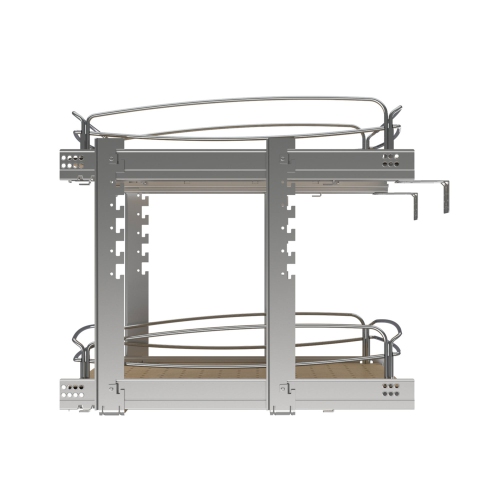 Rev-A-Shelf Two-Tier Solid Bottom Pullout Base Cabinet Organizer, 54BK-18SC-2-1