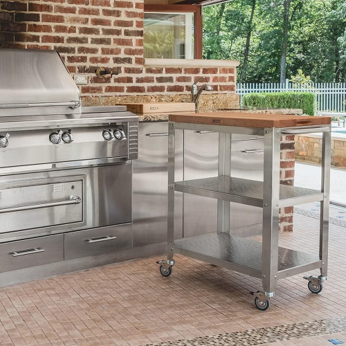 John Boos – planche à découper réversible en bois avec rainure pour jus, collection BBQ, érable