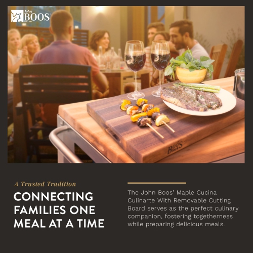John Boos – planche à découper réversible en bois avec rainure pour jus, collection BBQ, érable
