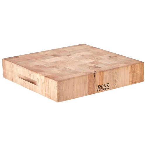 John Boos – planche à découper en bois d’érable pour cuisine, 15 x 15 x 3 po