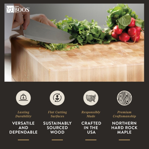 John Boos – grande planche à découper réversible en bois de la série BB, 30 x 24 x 6 po, érable