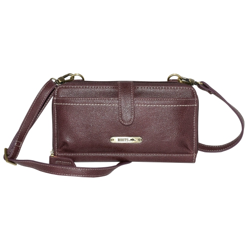 Ladies Zip Around Wallet with Crossbody Strap