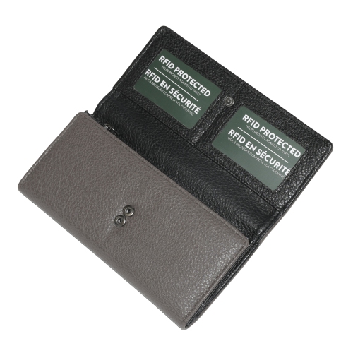 Pochette portefeuille mince à trois volets pour femmes