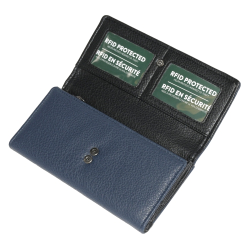 Pochette portefeuille mince à trois volets pour femmes