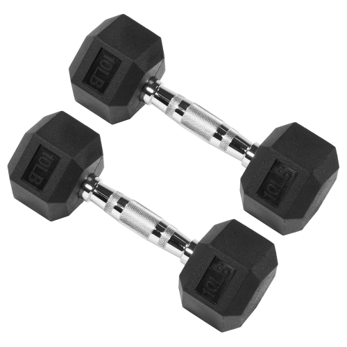 Signature Fitness – Ensemble d’équipement d’entraînement musculaire Hex Dumblecloches, 10&nbsp;lb