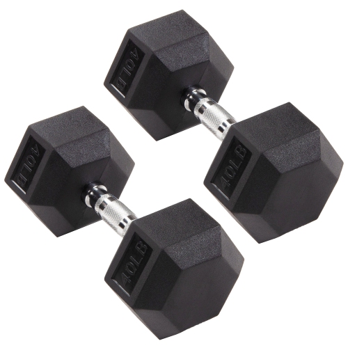 SIGNATURE FITNESS  Hex Dumbbells Strength Training Workout Equipment Set, 40 Lbs These are great
