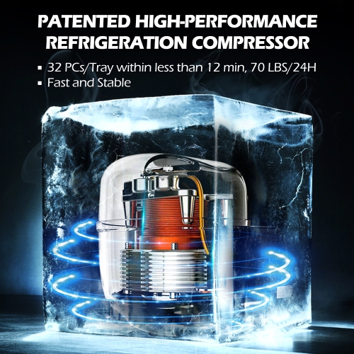 100 lb. Machine à glaçons autonome en acier inoxydable avec 33 lb. Capacité du bac de rangement