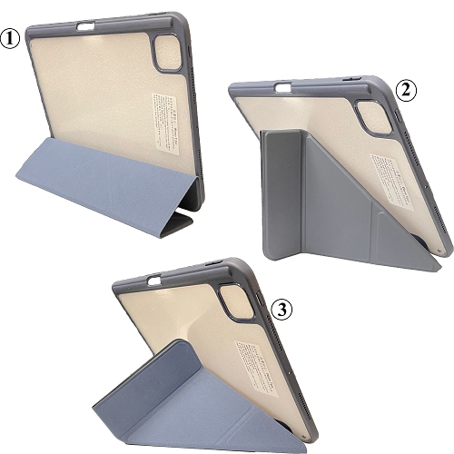 TopSave Smart Case iPad Air 13 Inch(M2) 2024, iPad Air 13‑inch 2025 with Pencil Holder, Clear Back Slim Tri-fold & Y-Shape Fold Folio Stand Shell,