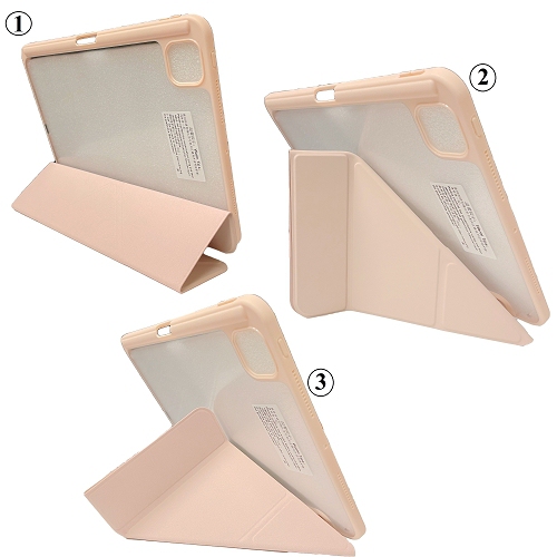 TopSave Smart Case iPad 11"(18-22), Air 4(10.9"(20)/5(10.9"(22))/6th Gen with Pencil Holder, Clear Back Slim Tri-fold & Y-Shape Fold Folio Stand