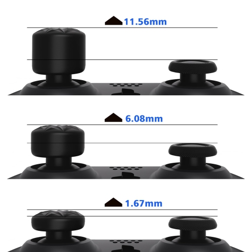 10 Pcs Ergonomic Thumbstick Grips for ps5,ps4,CRYSTAL Universal Pro Thumb Grip Caps for Xbox Series X/S, Xbox One/Elite Series 2,Switch Pro-with 3
