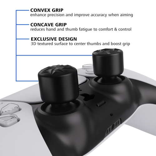 10 Pcs Ergonomic Thumbstick Grips for ps5,ps4,CRYSTAL Universal Pro Thumb Grip Caps for Xbox Series X/S, Xbox One/Elite Series 2,Switch Pro-with 3