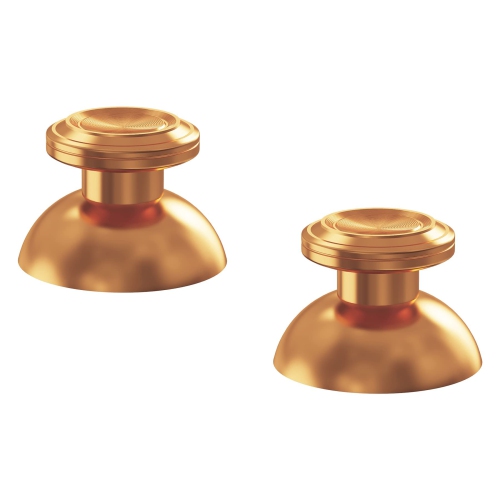 Custom Gold Metal Thumbsticks for PS5 Controller, Replacement Aluminum Analog Stick Joystick for PS4 Controller - Controller NOT Included