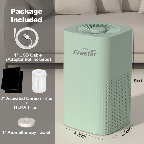 Small Air Purifier and Diffuser 2 in 1 for Office Bedroom Home, Desktop Air Purifier with HEPA Filter for Odor, Dust, Pets, Super Quiet Powered by