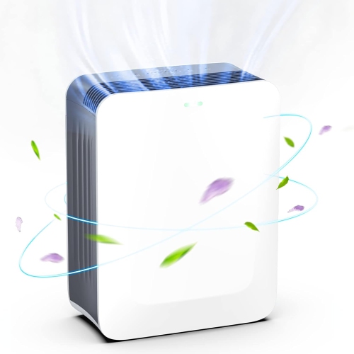 Smart Home Air Purifier 1485 Sq Ft H13 True HEPA Clean 99.97% Hair Dust Smoke and Odor Eliminator in White