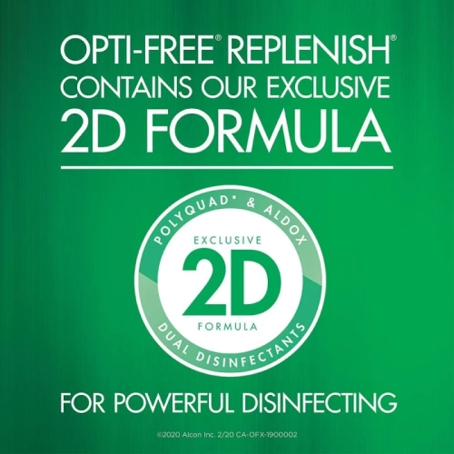 OPTI-FREE® Replenish Contact Lens Solution Twin Pack, 2 x 300 mL - Multipurpose