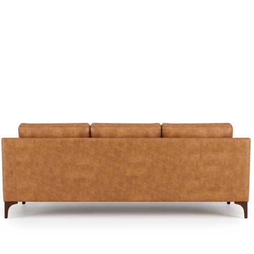 Valencia Hannah Three Seats Leather Sofa, Saddle Tan