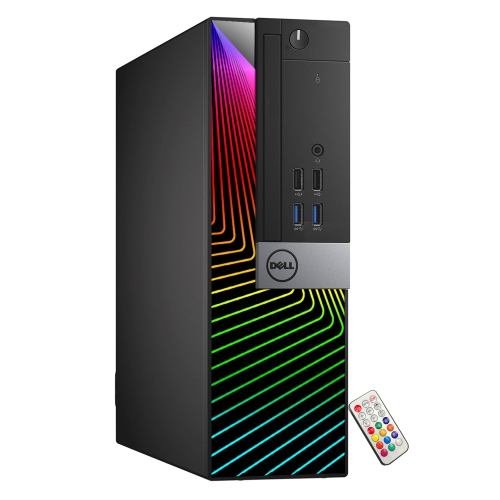 Refurbished Dell OptiPlex RGB Desktop SFF Computer PC, Radeon R5 430 2GB, Intel Hexa-Core i5-9500 Processor, 16GB DDR4 RAM, 512GB SSD, DisplayPort,