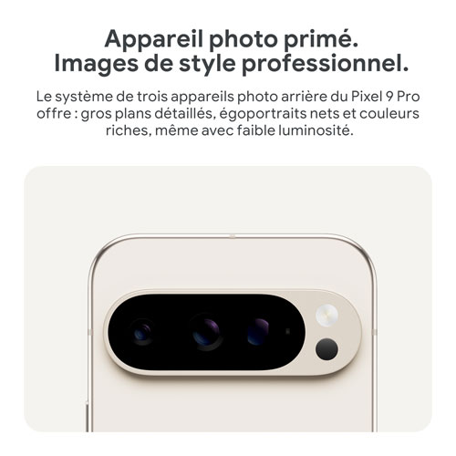 Pixel 9 Pro de 256 Go de Google avec Fido - Porcelaine - Financement mensuel