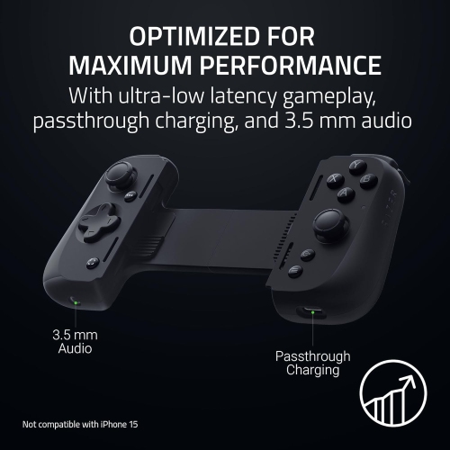 Remis à neuf - manette de jeu mobile Kishi V2 Pro de Razer pour Android : HyperSense Haptics - Universal Fit - Stream PC & Jeux console - jouez à des