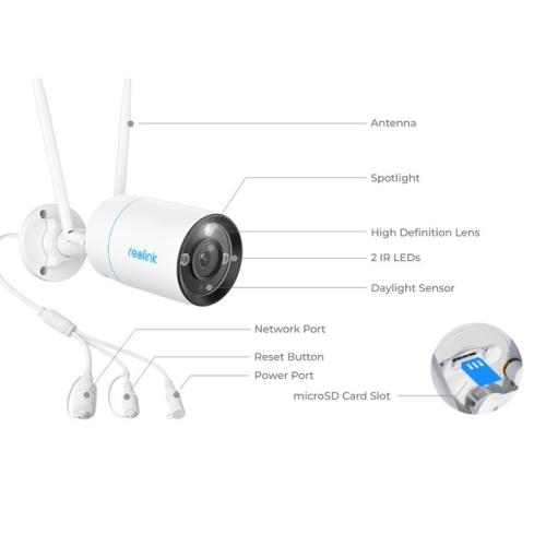 Reolink RLC-810WA 4K 8MP IP Camera with Wi-Fi 6 Tech, Color Night Vision, IP67 Waterproof