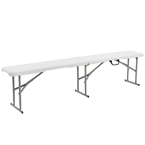 COSTWAY  6 Ft Portable Folding Bench Outdoor Picnic Bench 550 Lbs Limited for Dining