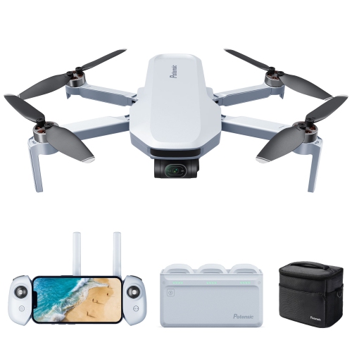 Drone GPS avec cardan à 3 axes 4K ATOM Potentic, moins de 249&nbsp;g, vol 96 min, transmission Max 6&nbsp;km, suivi visuel, 4K/30FPS QuickShots, plia