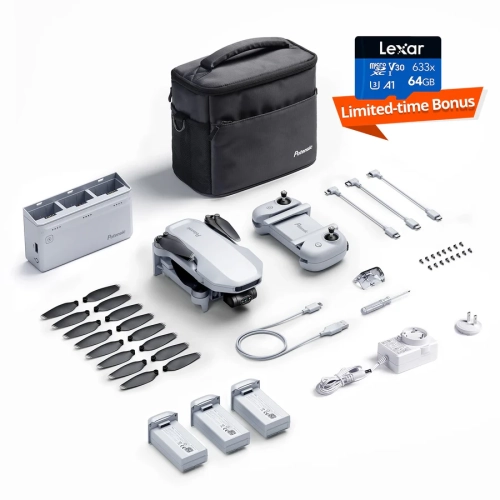 Potensic ATOM 3-Axis Gimbal 4K GPS Drone, Under 249g, 96 Mins Flight, Max 6KM Transmission, Visual Tracking, 4K/30FPS QuickShots, Foldable for Adults