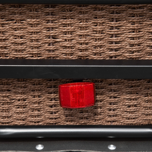 Aosom Bike Trailer, Bicycle Cargo Trailer with Suspension, Triple Safety Features, 16" Wheels, Outdoor Wagon Carrier with Hitch, Steel Frame, Black